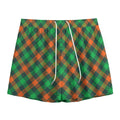 Irish Saint Patrick's Day Plaid Print Mesh Shorts