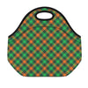 Irish Saint Patrick's Day Plaid Print Neoprene Lunch Bag