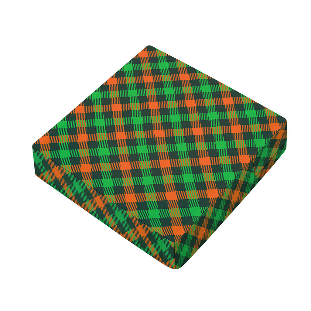 Irish Saint Patrick's Day Plaid Print Outdoor Seat Cushion Cover