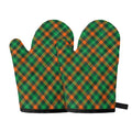 Irish Saint Patrick's Day Plaid Print Oven Mitts