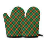 Irish Saint Patrick's Day Plaid Print Oven Mitts