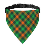 Irish Saint Patrick's Day Plaid Print Over The Collar Dog Bandana