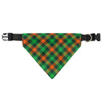 Irish Saint Patrick's Day Plaid Print Over The Collar Dog Bandana