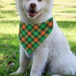 Irish Saint Patrick's Day Plaid Print Over The Collar Dog Bandana