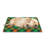 Irish Saint Patrick's Day Plaid Print Pet Cooling Mat Cover