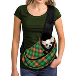 Irish Saint Patrick's Day Plaid Print Pet Sling Carrier