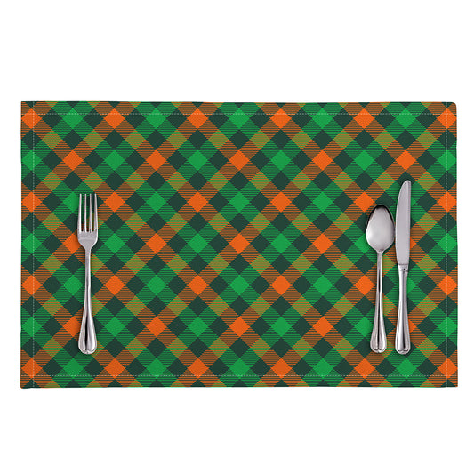 Irish Saint Patrick's Day Plaid Print Placemat