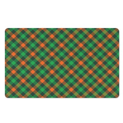 Irish Saint Patrick's Day Plaid Print Polyester Doormat