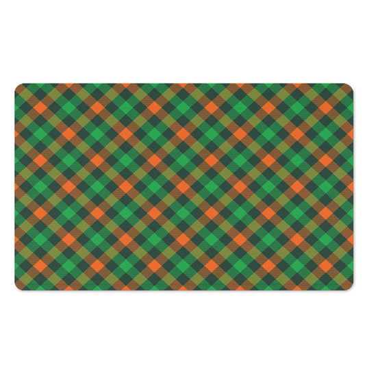 Irish Saint Patrick's Day Plaid Print Polyester Doormat