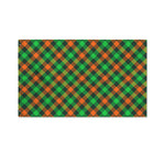 Irish Saint Patrick's Day Plaid Print Polyester Flag