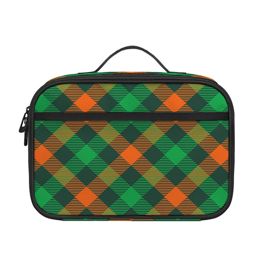 Irish Saint Patrick's Day Plaid Print Portable Lunch Bag