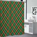 Irish Saint Patrick's Day Plaid Print Premium Shower Curtain