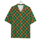 Irish Saint Patrick's Day Plaid Print Rayon Hawaiian Shirt