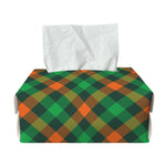 Irish Saint Patrick's Day Plaid Print Rectangle Tissue Box Cover