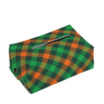 Irish Saint Patrick's Day Plaid Print Rectangle Tissue Box Cover