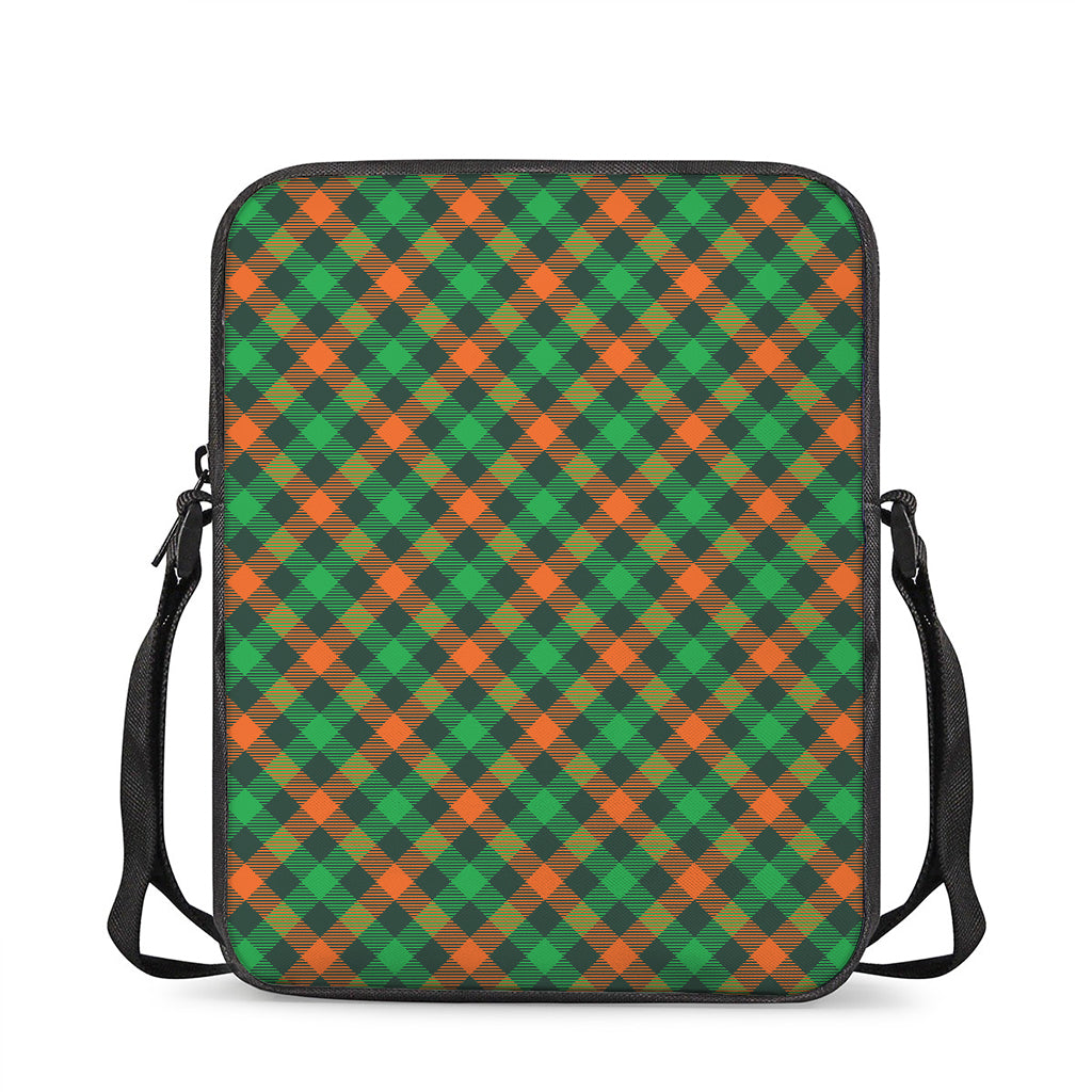 Irish Saint Patrick's Day Plaid Print Rectangular Crossbody Bag