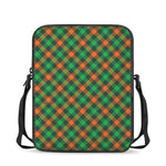 Irish Saint Patrick's Day Plaid Print Rectangular Crossbody Bag