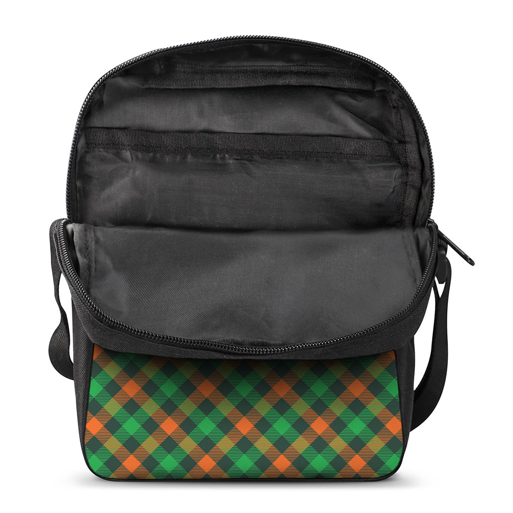 Irish Saint Patrick's Day Plaid Print Rectangular Crossbody Bag