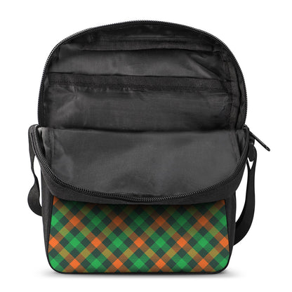 Irish Saint Patrick's Day Plaid Print Rectangular Crossbody Bag