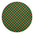 Irish Saint Patrick's Day Plaid Print Round Blanket
