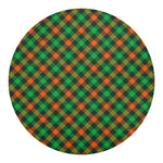 Irish Saint Patrick's Day Plaid Print Round Blanket