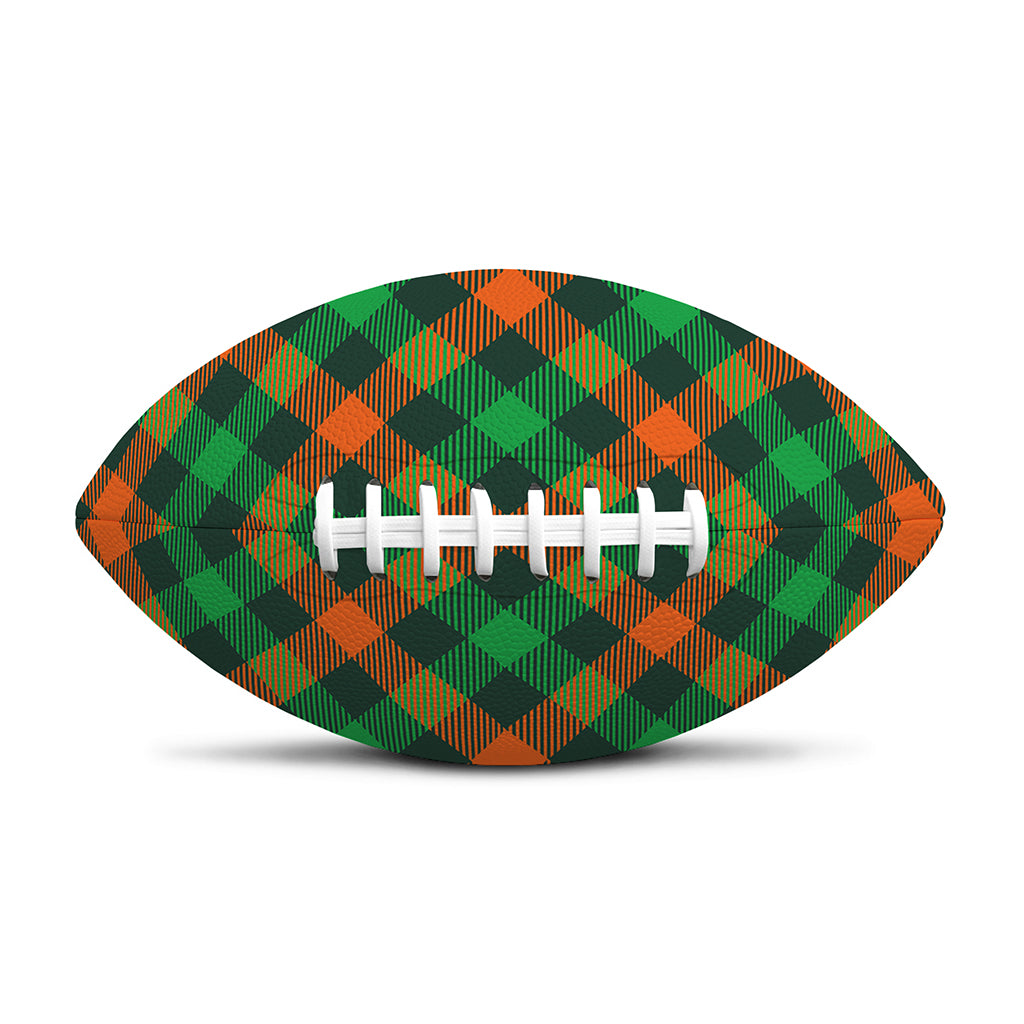 Irish Saint Patrick's Day Plaid Print Rugby Ball
