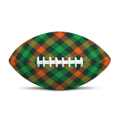Irish Saint Patrick's Day Plaid Print Rugby Ball