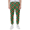 Irish Saint Patrick's Day Plaid Print Joggers