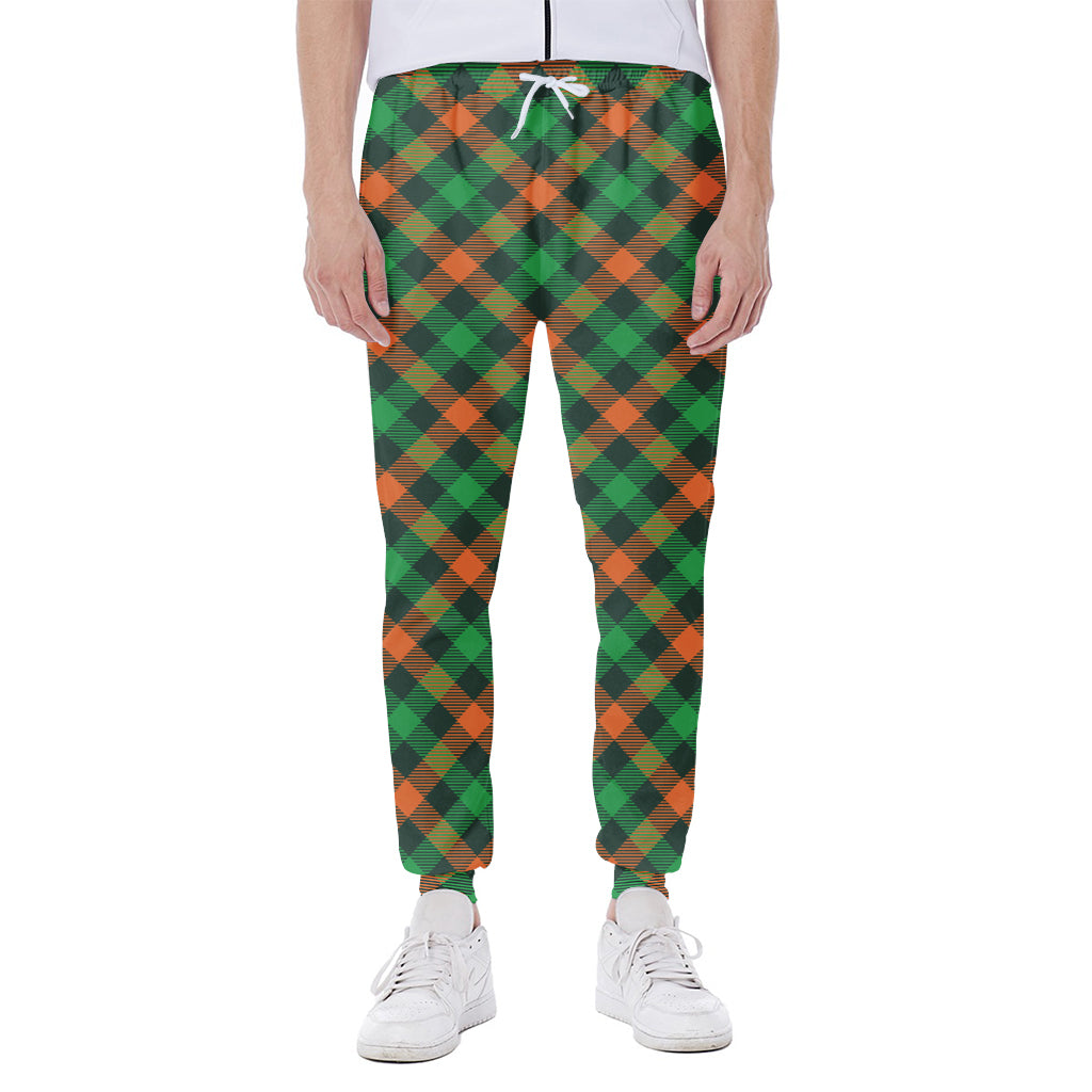 Irish Saint Patrick's Day Plaid Print Scuba Joggers