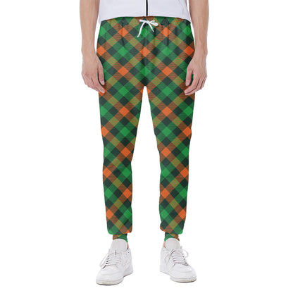 Irish Saint Patrick's Day Plaid Print Scuba Joggers