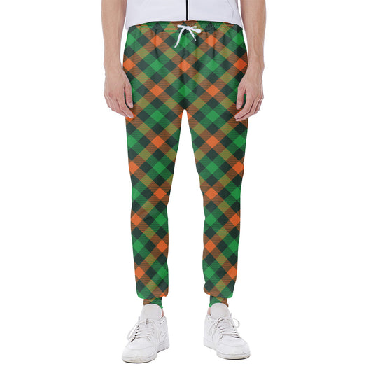 Irish Saint Patrick's Day Plaid Print Scuba Joggers