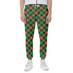 Irish Saint Patrick's Day Plaid Print Scuba Joggers