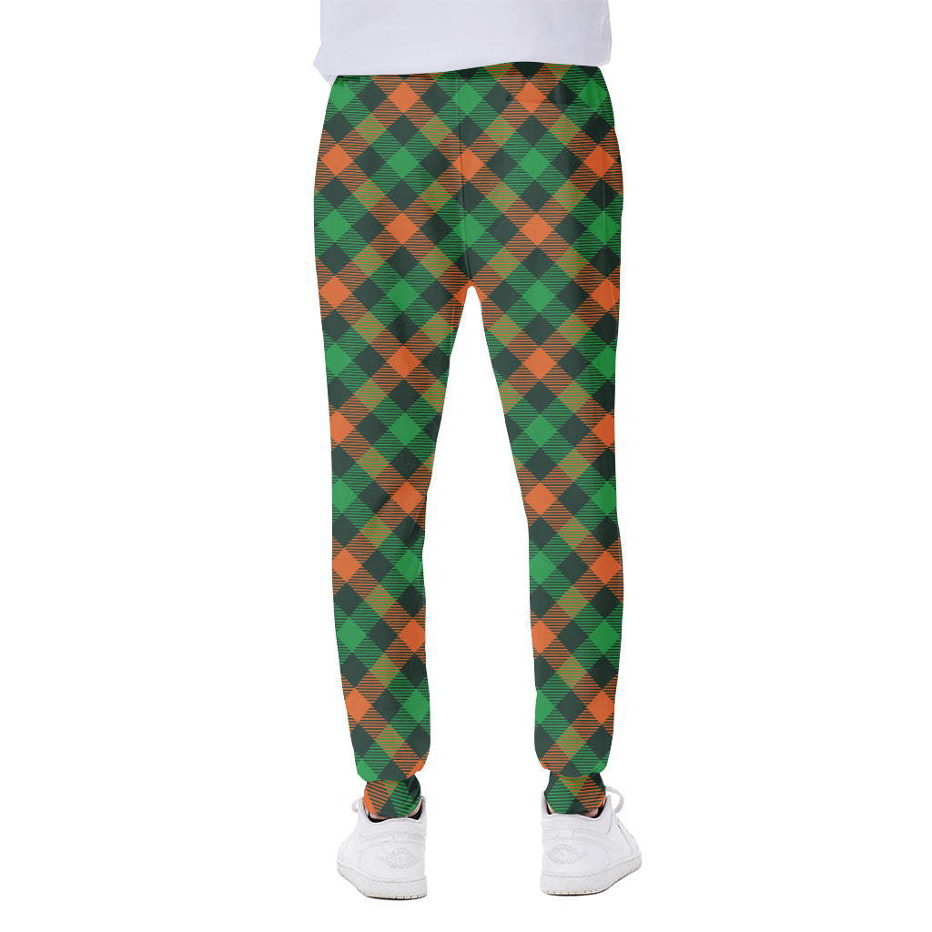 Irish Saint Patrick's Day Plaid Print Scuba Joggers
