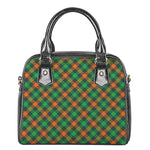 Irish Saint Patrick's Day Plaid Print Shoulder Handbag