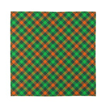 Irish Saint Patrick's Day Plaid Print Silk Bandana