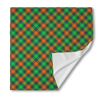 Irish Saint Patrick's Day Plaid Print Silk Bandana