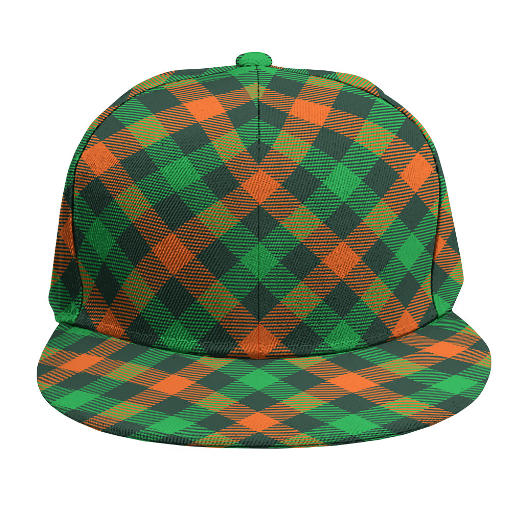Irish Saint Patrick's Day Plaid Print Snapback Cap