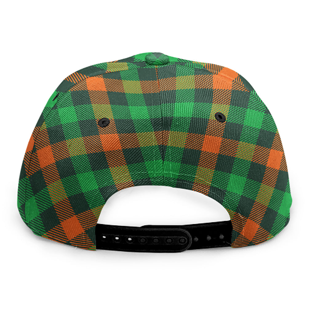 Irish Saint Patrick's Day Plaid Print Snapback Cap