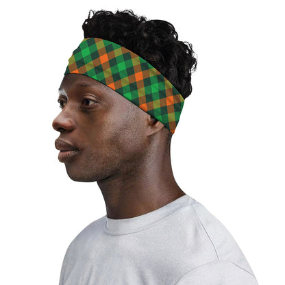 Irish Saint Patrick's Day Plaid Print Sports Headband