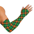 Irish Saint Patrick's Day Plaid Print Sun Protection Arm Sleeves