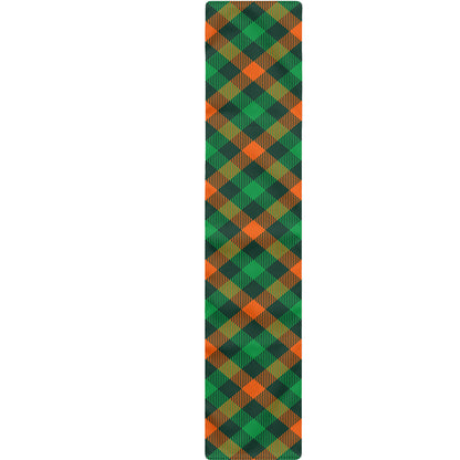 Irish Saint Patrick's Day Plaid Print Table Runner