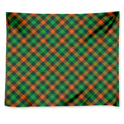 Irish Saint Patrick's Day Plaid Print Tapestry