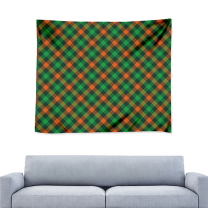 Irish Saint Patrick's Day Plaid Print Tapestry