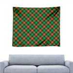 Irish Saint Patrick's Day Plaid Print Tapestry