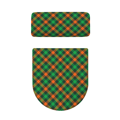 Irish Saint Patrick's Day Plaid Print Toilet Lid And Tank Cover Set