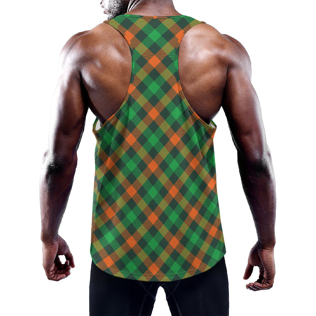 Irish Saint Patrick's Day Plaid Print Training Tank Top
