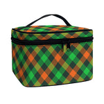 Irish Saint Patrick's Day Plaid Print Travel Makeup Bag