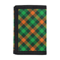 Irish Saint Patrick's Day Plaid Print Trifold Wallet