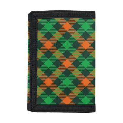 Irish Saint Patrick's Day Plaid Print Trifold Wallet