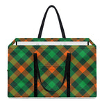Irish Saint Patrick's Day Plaid Print Utility Tote Bag